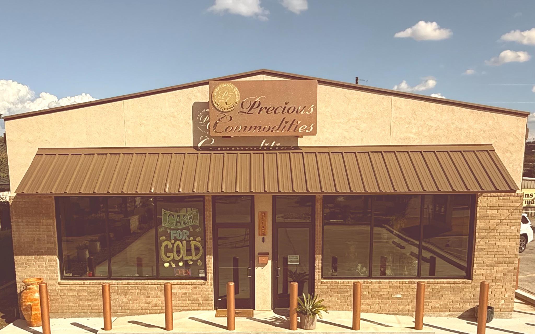 Precious Commodities storefront in Marble Falls
